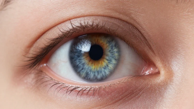 Ojo humano detallado con iris colorido