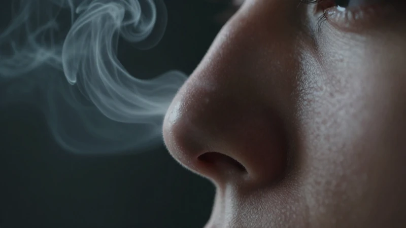 El Esquema del olfato: Cómo funciona y por qué es tan importante 4 Nariz capturando aromas en luz cinematográfica