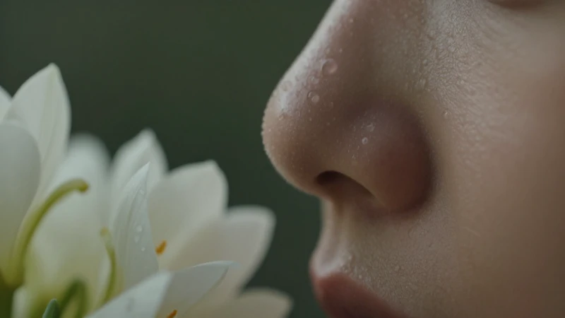 El Esquema del olfato: Cómo funciona y por qué es tan importante 3 Nariz, flores y luz suave cinematográfica