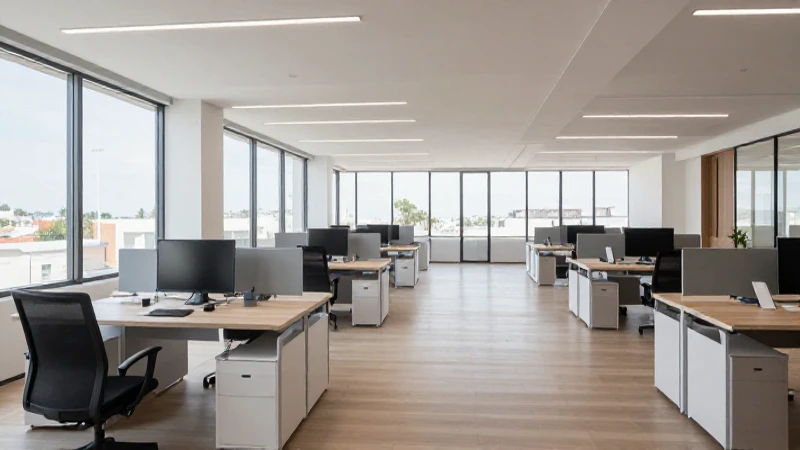 Cuál es la estructura organizativa simplificada de ADIF 4 Espacios modernos con luz natural y amplitud