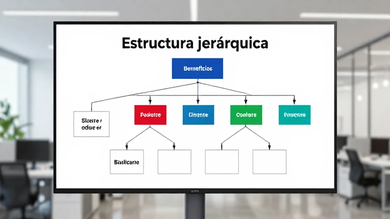 Organigrama claro: estructura e información jerárquica