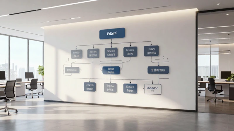 Oficina moderna con organigrama e iluminación natural