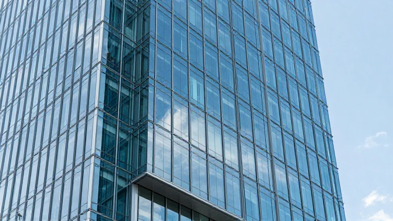 Edificio moderno con fachada de vidrio brillante