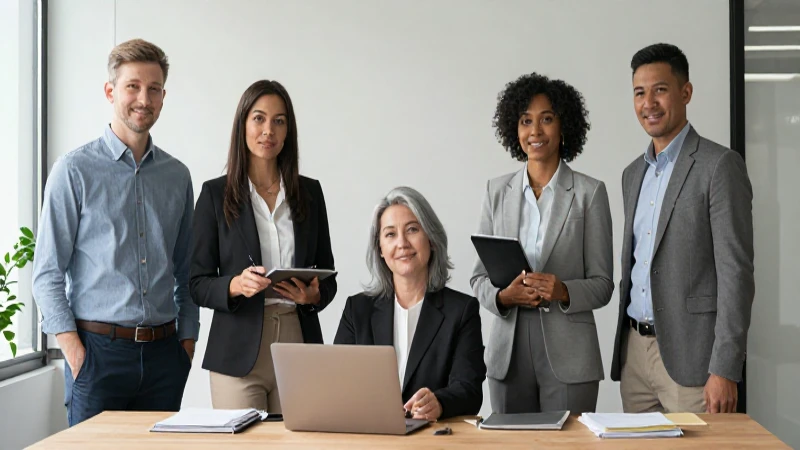 Equipo diverso, moderno y luminoso