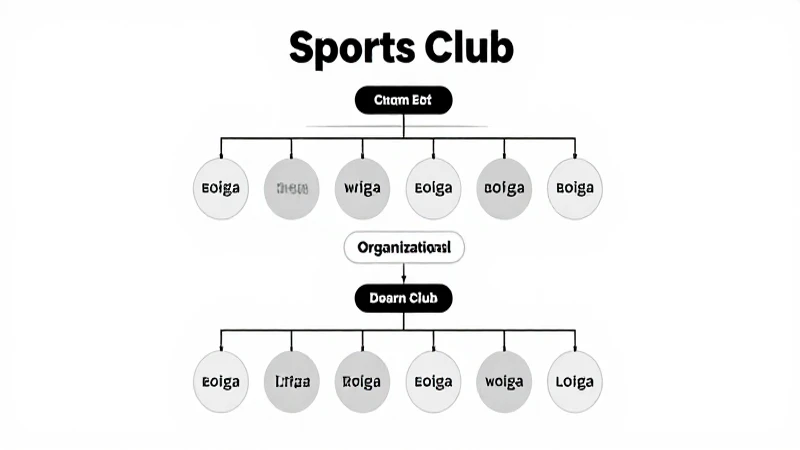 Organigrama deportivo claro en luz brillante