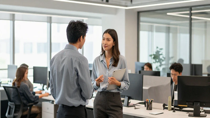 Espacio moderno corporativo con gente diversa