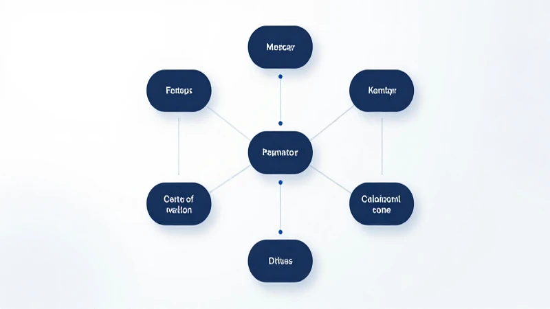 Diagrama jerárquico corporativo con diseño limpio