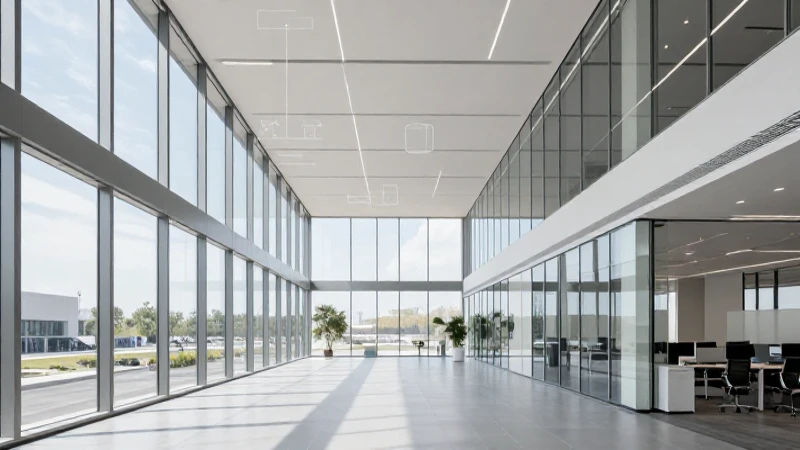 Espacio moderno con líneas limpias y luz
