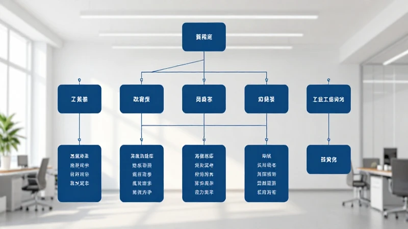 Diagrama organizacional en oficina moderna y luminosa