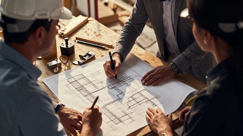 Planos de obra, arquitectos, luz dramática profesional