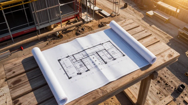 Construcción a pleno sol, vista aérea documental