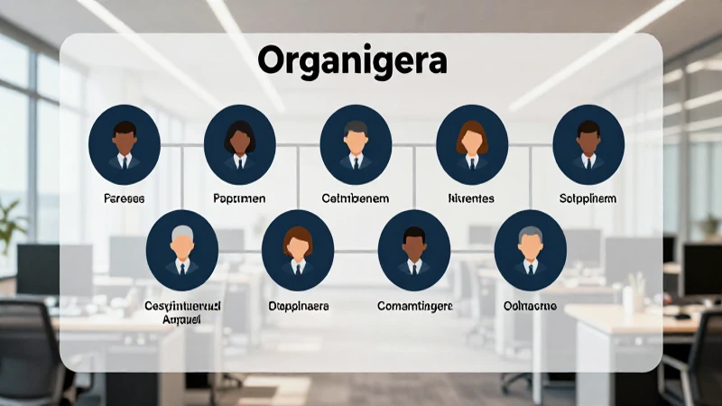 Diagrama organizacional moderno con luz brillante