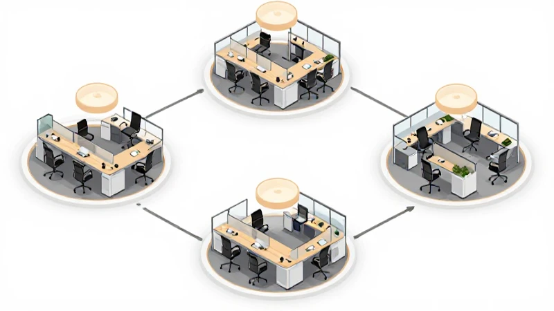 Cuáles son las claves del organigrama en una empresa 6 Espacio moderno corporativo con diseño circular