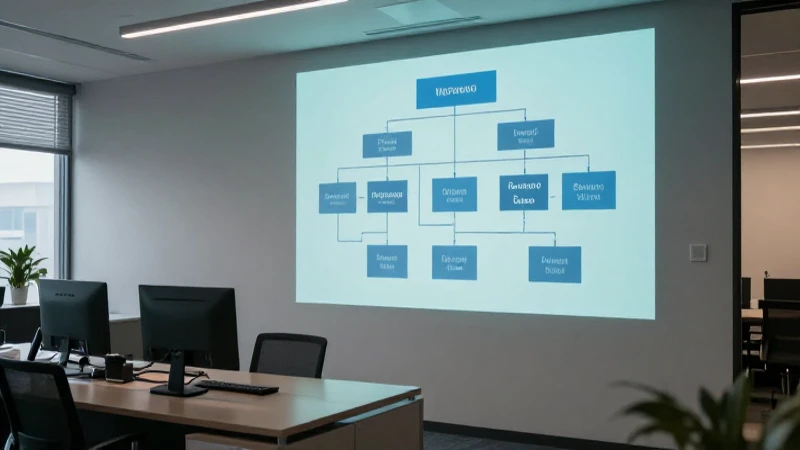 Cuáles son las claves del organigrama en una empresa 5 Oficina corporativa, organigrama proyectado, iluminación suave