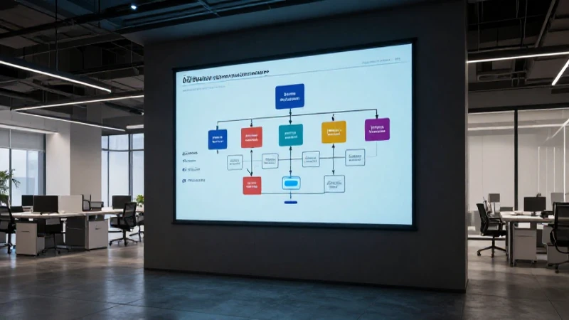 Oficina moderna con proyección digital e iluminación cinematográfica