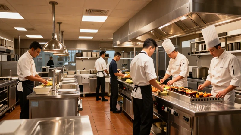 Cuál es el organigrama de cocina en un hotel y sus funciones 3 Cocina de hotel con chefs profesionales
