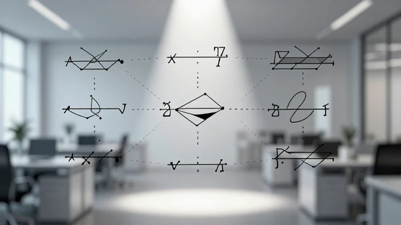 Diagrama abstracto, iluminación dramática, estilo corporativo