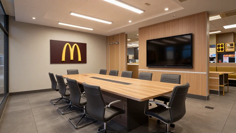 Reunión corporativa limpia y profesionalmente fotografiada