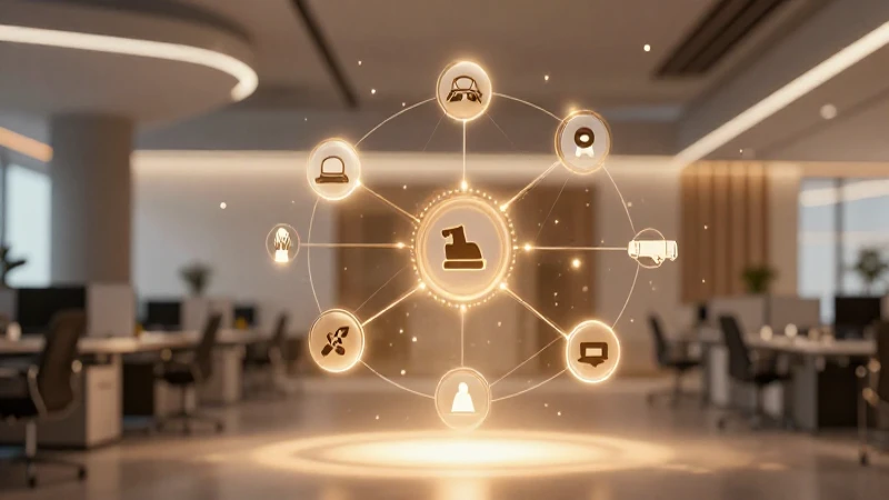 Cuáles son funciones y estructura del organigrama de RRHH 9 Oficina moderna con diagrama etéreo iluminado