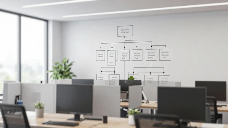 Cuáles son funciones y estructura del organigrama de RRHH 5 Oficina moderna, jerarquía corporativa, luz natural suave