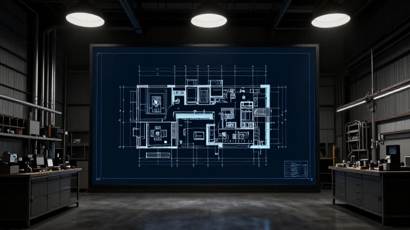 Cómo optimizar la estructura de un taller mecánico 6 Taller mecánico con plano e iluminación dramática