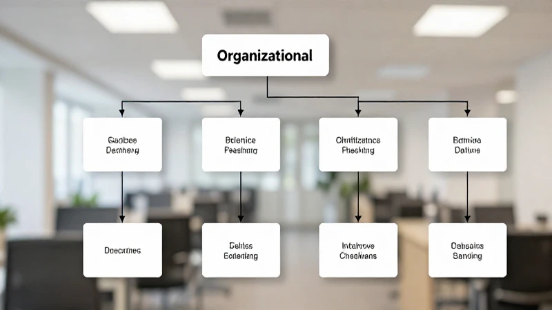 Organigrama gráfico con fondo suave y difuso