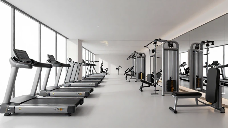 Gimnasio moderno, minimalista y luminoso