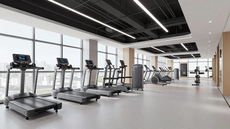 Gimnasio moderno, luminoso y con diseño elegante