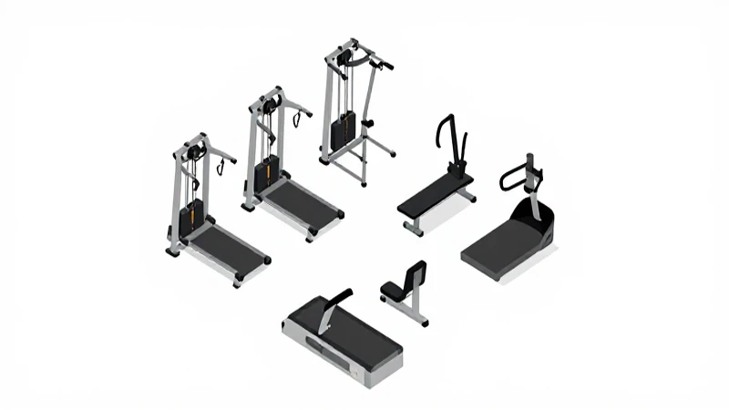Diseño isométrico vectorial de gimnasio limpio