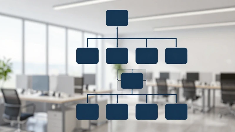 Organigrama de una Empresa de Ropa: Estructura en la Moda 6 Oficina moderna con diagrama organizacional sutil