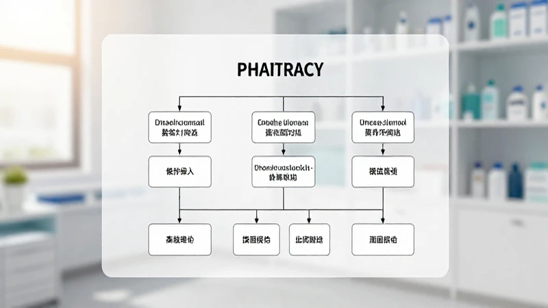 Organigrama de una Farmacia: Estructura y Funciones Clave 5 Oficina limpia, iluminada y jerárquica enfocada