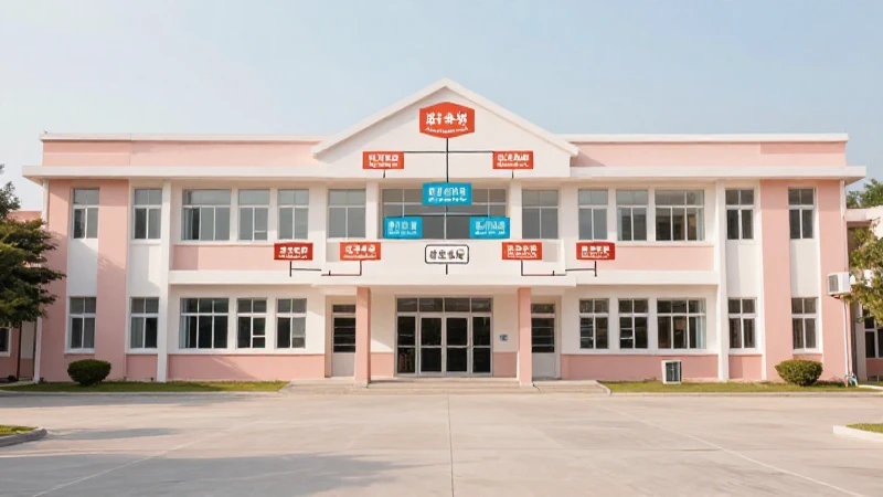 Qué incluye el organigrama de una institución educativa 3 Exterior escolar, diagrama suavemente iluminado