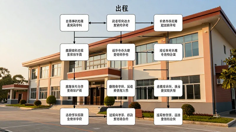 Qué incluye el organigrama de una institución educativa 4 Fachada escolar con diagrama e iluminación cálida