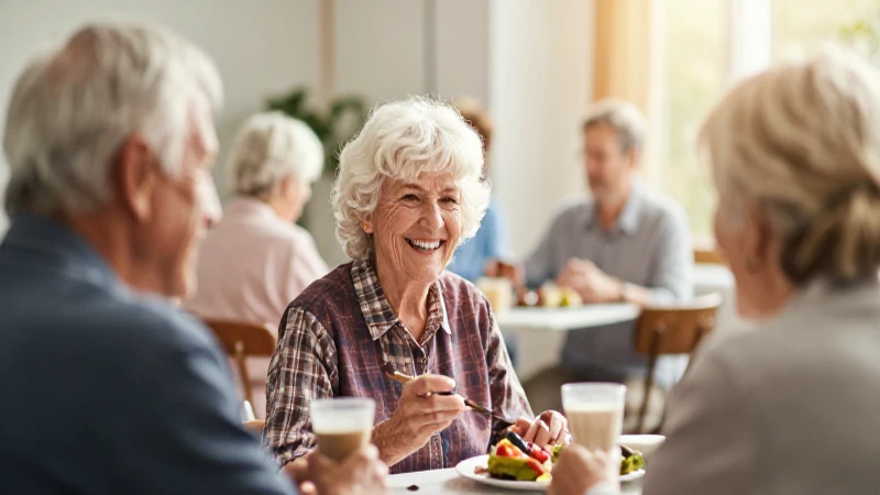 Residentes mayores disfrutan del cálido sol