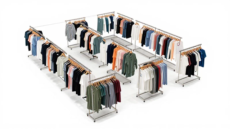 Tienda moderna con ropa bien presentada