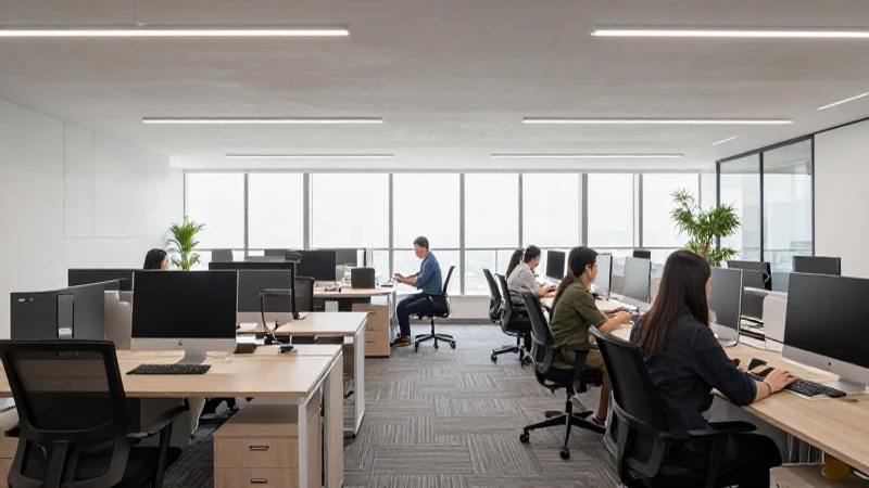 Espacio de oficina moderno para colaboración profesional