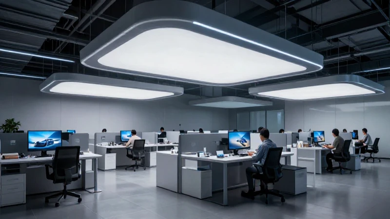 Cuál es el organigrama y funciones clave de Volkswagen 4 Oficina moderna con iluminación volumétrica colaborativa