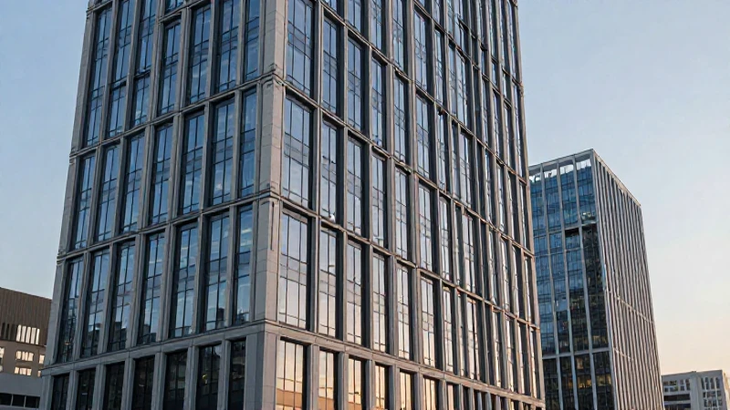 Edificio moderno con luz cálida al atardecer