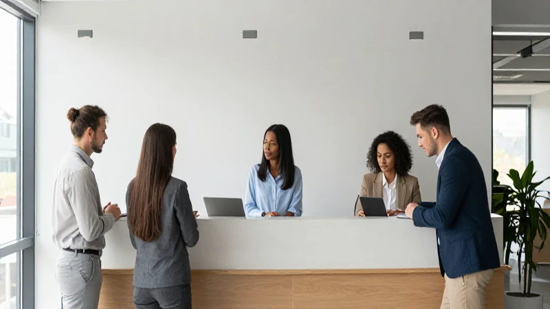 Cuál es la estructura eficiente del organigrama de Recepción 6 Equipo diverso trabaja en oficina moderna