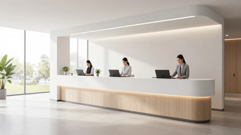 Cuál es la estructura eficiente del organigrama de Recepción 4 Recepción moderna, luminosa y profesional