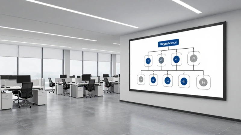 Cuál es el organigrama y estructura de Endesa en España 4 Oficina moderna con organigrama iluminado
