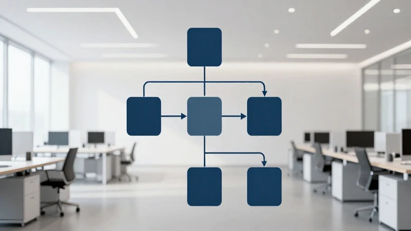 Espacio oficina moderno con diagrama estilizado
