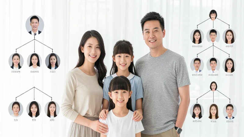 Familia feliz bajo luz suave y cálida