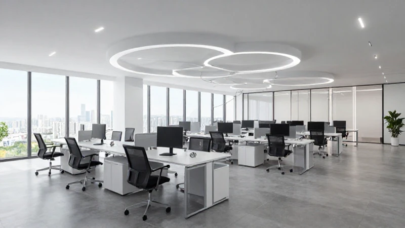 Espacio moderno con equipos interconectados