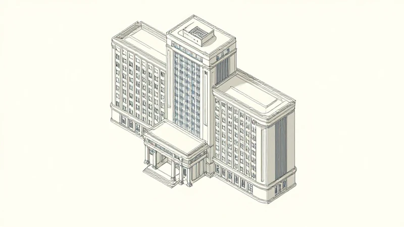 Cuál es el organigrama y funciones del Hospital de Burgos 8 Ilustración técnica isométrico de hospital detallado