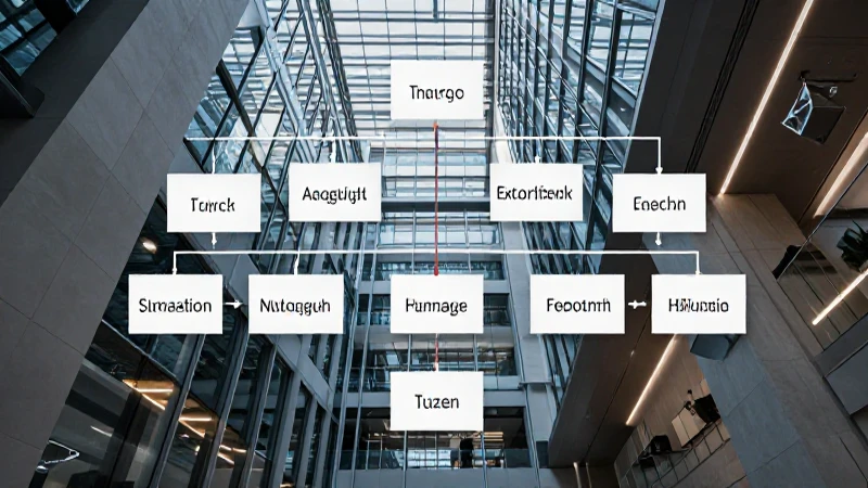 Organigrama Iberdrola: Estructura y Funcionamiento Detallado 7 Oficina moderna con jerarquía visual destacada
