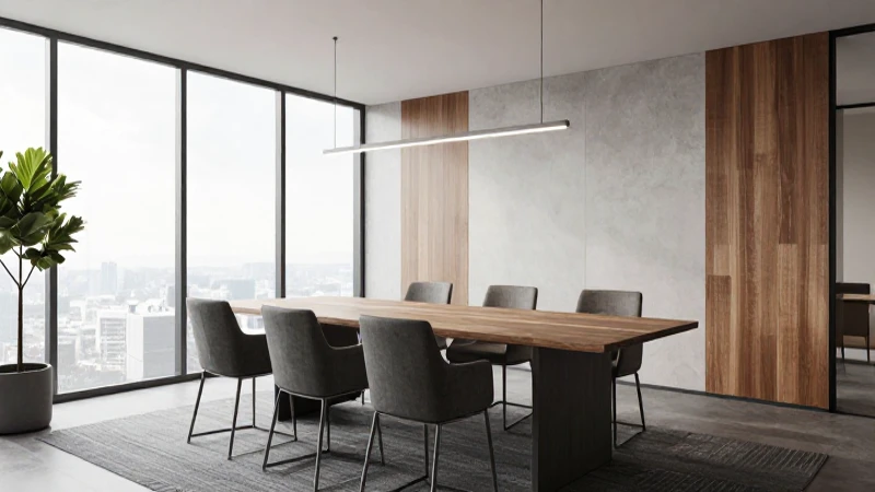Reunión elegante en moderno espacio iluminado