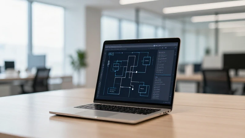 Cómo crear un organigrama en inglés de manera efectiva 3 Oficina moderna con flujo digital profesional
