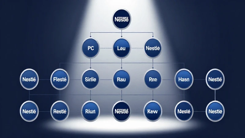 Infografía moderna muestra la estructura de Nestlé