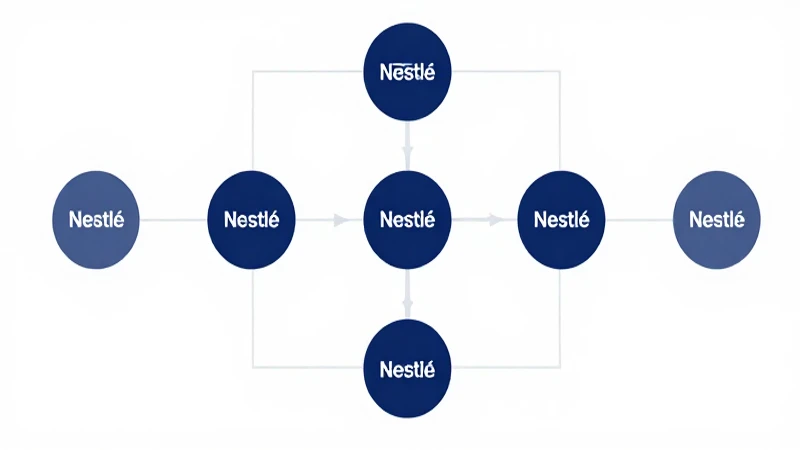 Organigrama vectorial isométrico de Nestlé